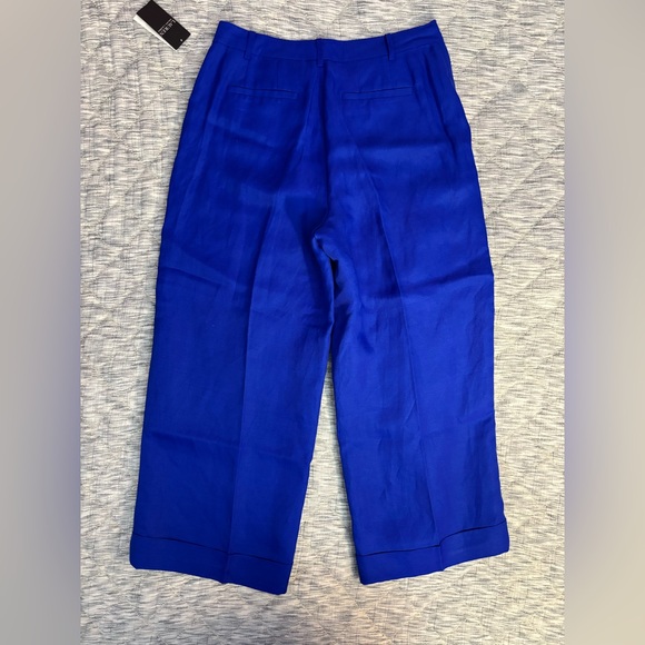 Ralph Lauren Blue High Rise Wide Leg Trousers Sz 10 NWT | Crop Wide Leg Trouser- - Picture 8 of 10